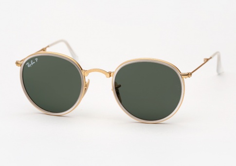 ray ban round folding polarized