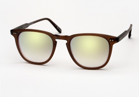 Garrett Leight Brooks - Matte Espresso w/ Gold Layered Mirror