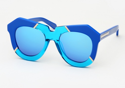 Karen Walker One Splash - Sea Blue w/ Blue Mirror