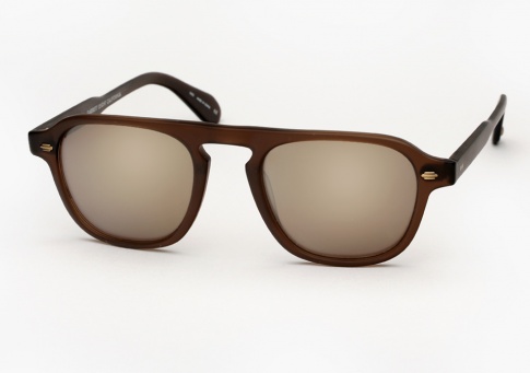 Garrett Leight Grayson - Matte Espresso w/ Matte Gold Mirror