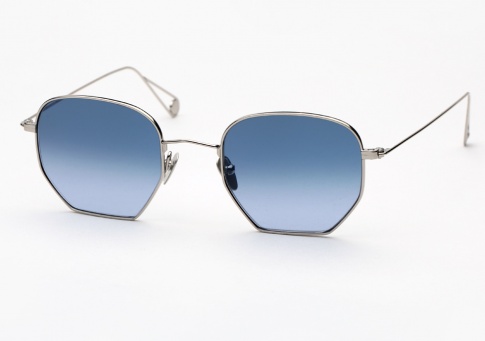 Garrett Leight X Mark McNairy, Liberty - Silver / Blue Gradient