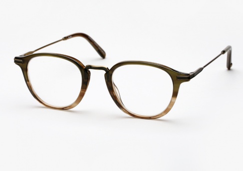 Garrett Leight Hampton Combo - Olive Tortoise Fade + Clip (Eye)