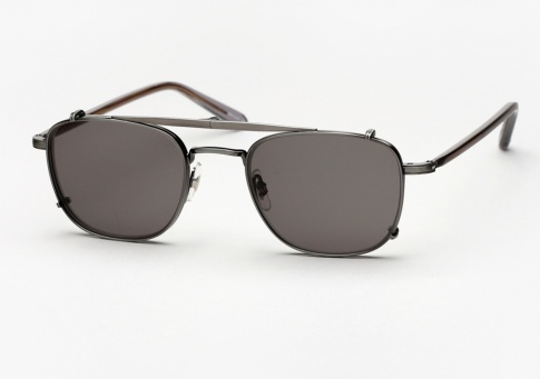 Garrett Leight Garfield - Pewter / Shadow + Clip (Eye)