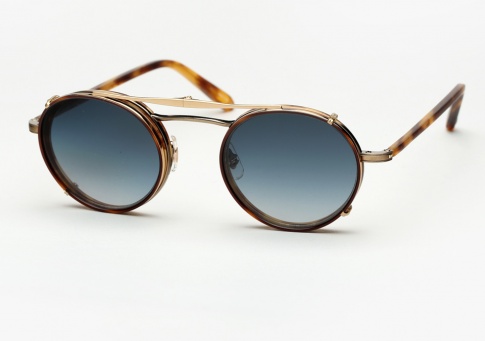 Garrett Leight Penmar - Antique Gold / Matte Pinewood + Clip (Eye)