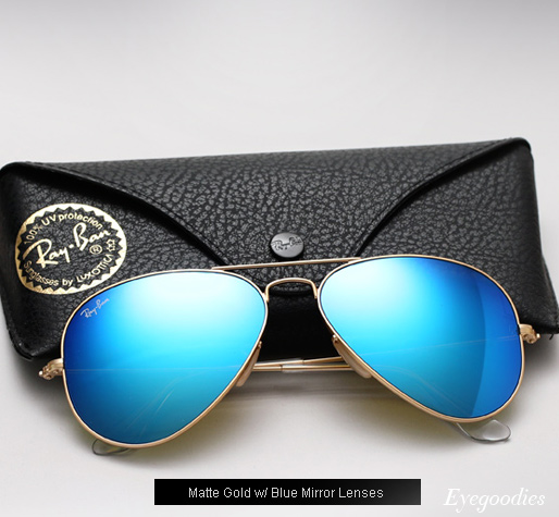 Ray Ban Aviator Colored Mirror Sunglasses