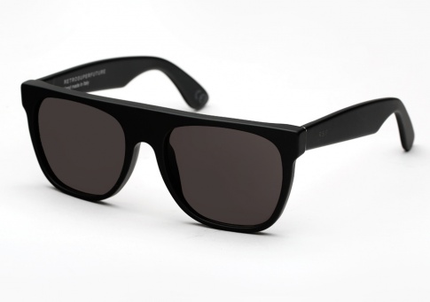 Super Flat Top Matte Black Sunglasses