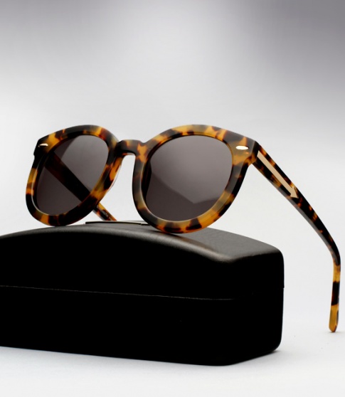 Karen Walker Super Duper Thistle Sunglasses - Tortoise / Clear and Gold