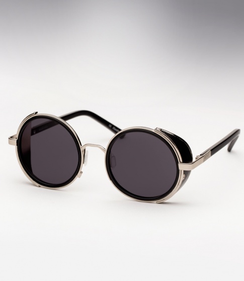 Ksubi Atlas Sunglasses - Silver and Black Leather