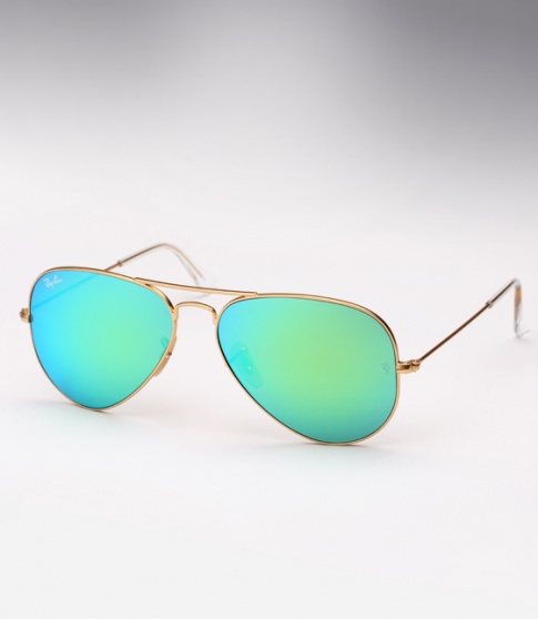 ray ban aviator green mirror