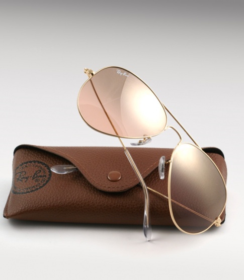 Ray Ban Aviator RB 3025 Sunglasses - Gold / Pink Mirror