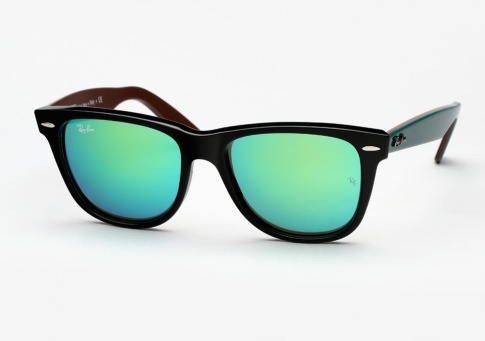 Ray Ban RB 2140 Wayfarer Bicolor - Black / Green