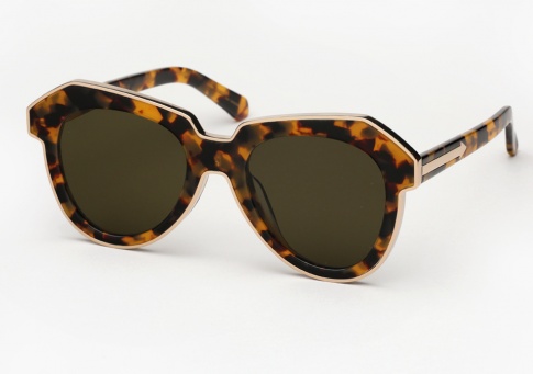 Karen Walker Blessed Tortoise/Yellow Prescription Sunglasses