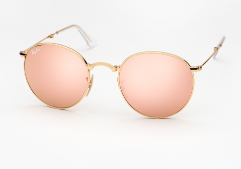 ray ban round pink mirror