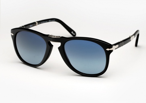 Persol 714SM - Black w/ Blue Gradient Polarized